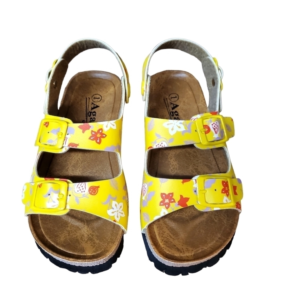 Agape Collection Sunny Yellow Girls Sandals NWT 1